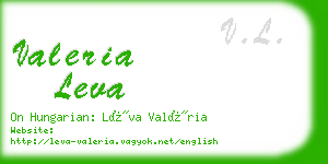 valeria leva business card